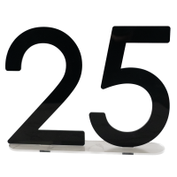 Black Minimalist Table Numbers