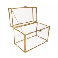 Gold Glass Card Box