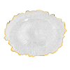 Clear Charger Plate with Gold Rim